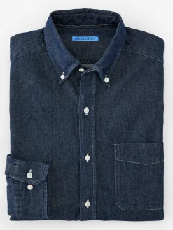 J.McLaughlin Collis Classic Fit Denim Shirt DarkDenim Discount