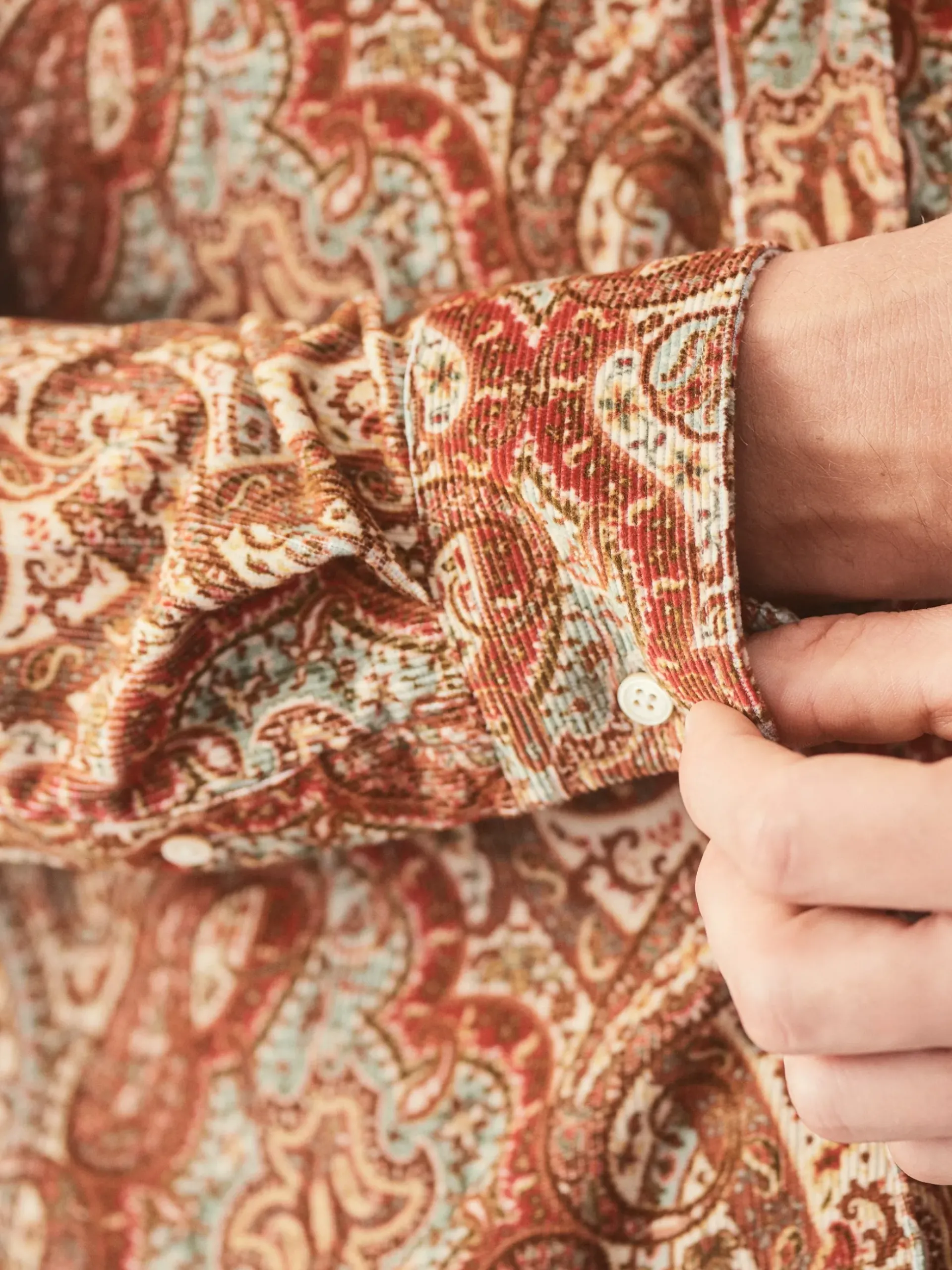 J.McLaughlin Collis Classic Fit Shirt in Paisley Brown/Burgundy/Tan Best