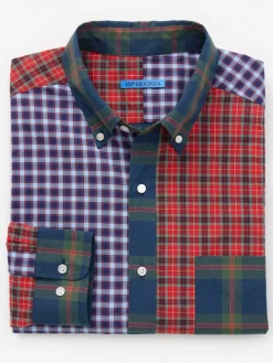 J.McLaughlin Collis Classic Fit Shirt in Plaid MultiColor New