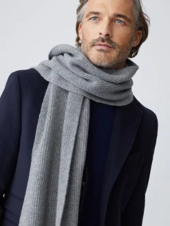 J.McLaughlin Colton Cashmere Scarf LightGrey Best