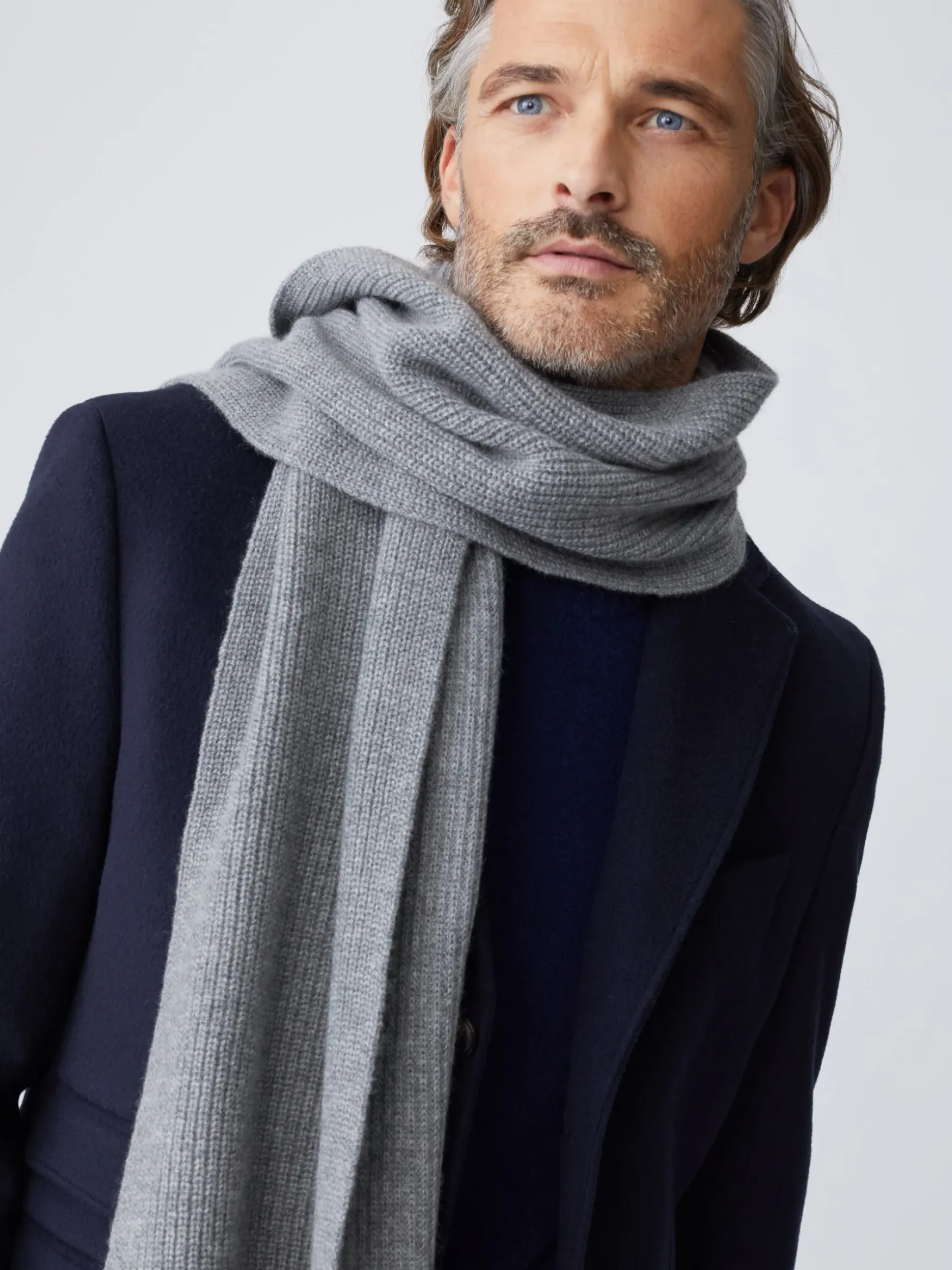 J.McLaughlin Colton Cashmere Scarf LightGrey Best