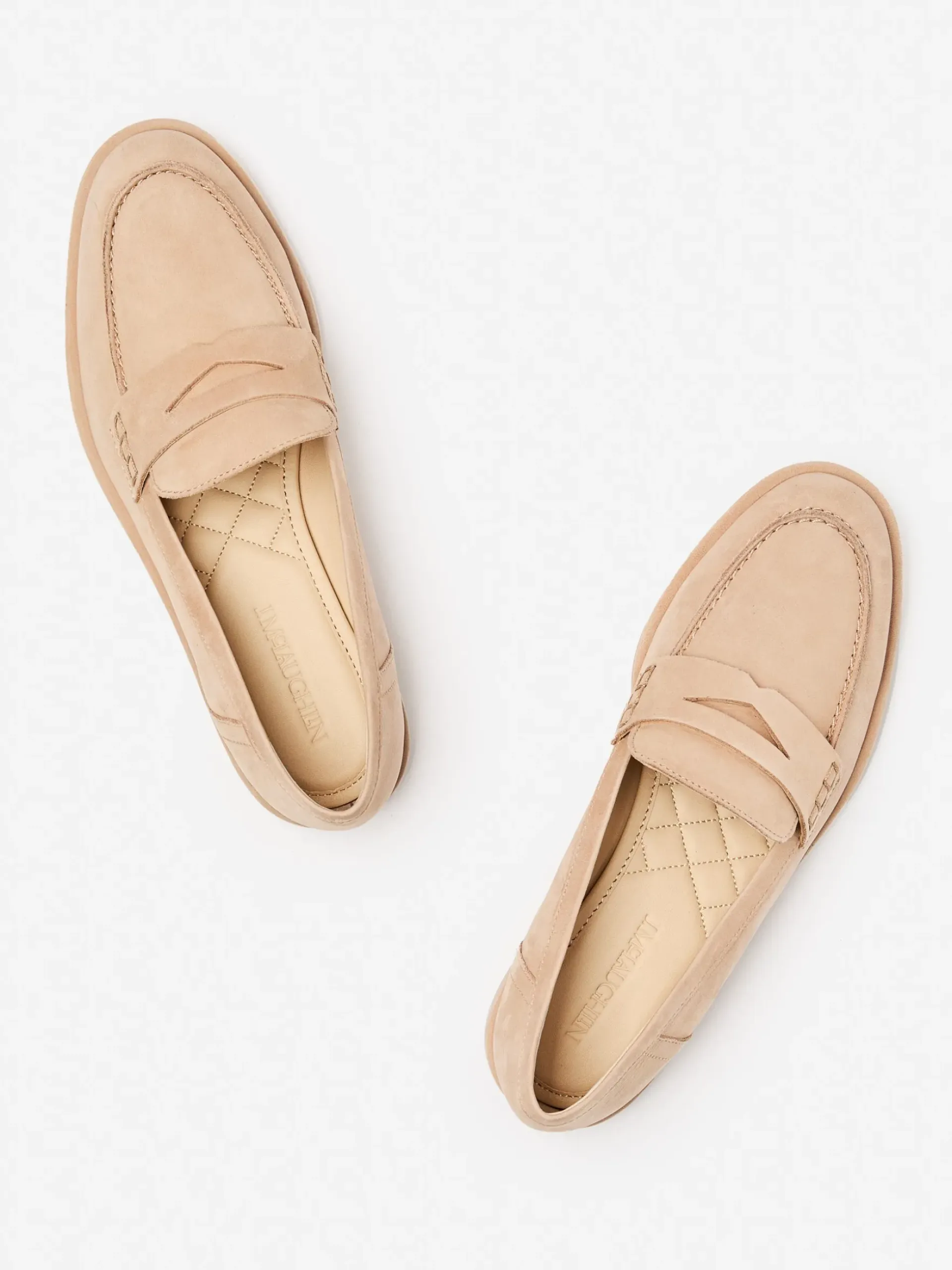 J.McLaughlin Concetta Suede Loafers Natural Clearance