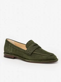 J.McLaughlin Concetta Suede Loafers ForestGreen New