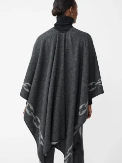 J.McLaughlin Cosima Reversible Wrap in Chain Jacquard Gray Clearance