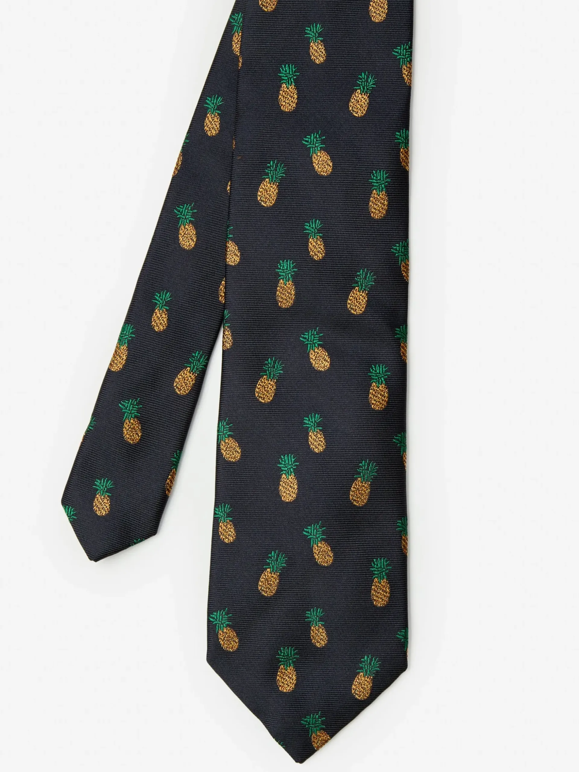 J.McLaughlin Cotton Silk Tie in Pineapple Navy Outlet