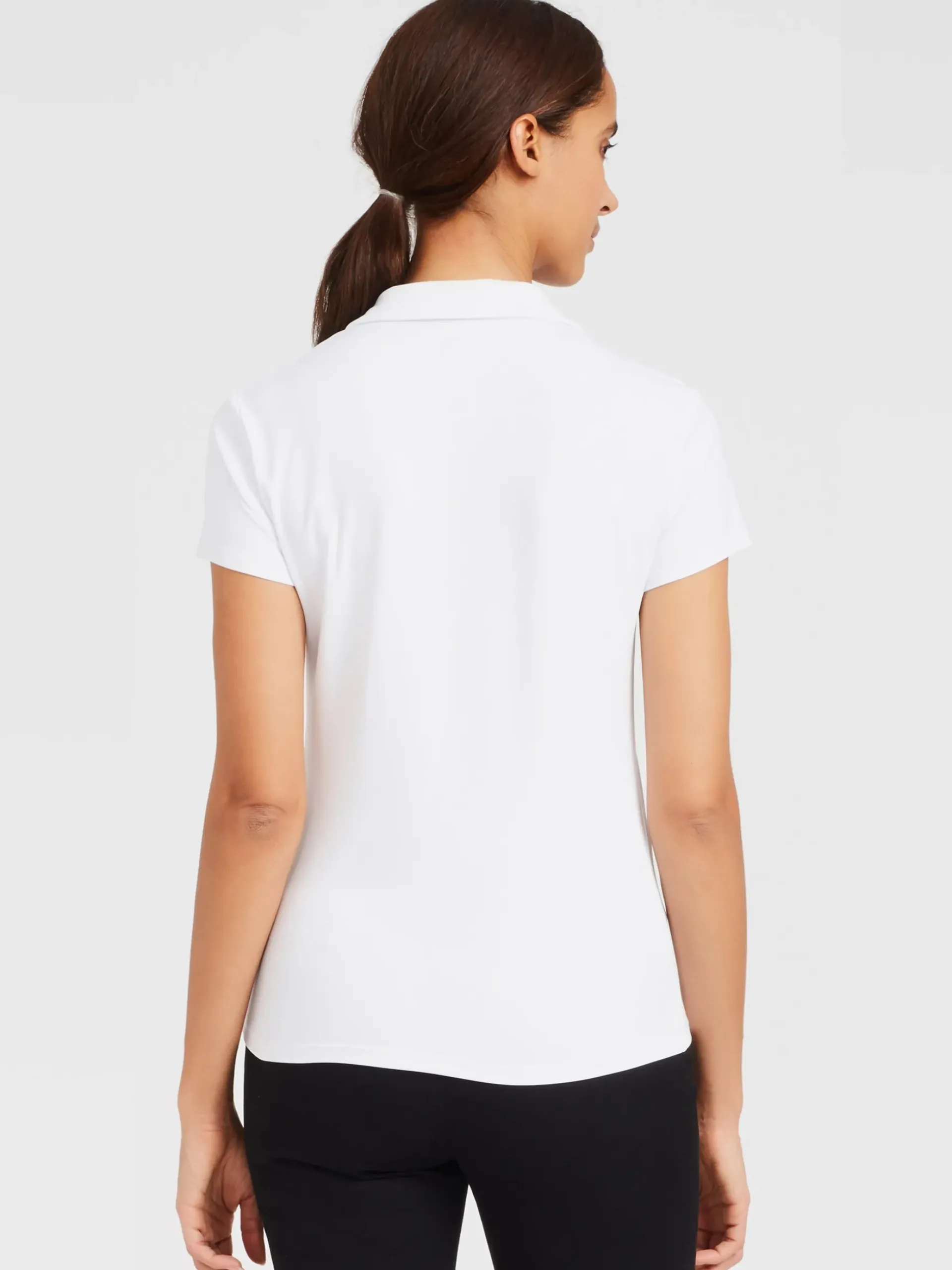 J.McLaughlin Court Cap Sleeve Polo White Discount