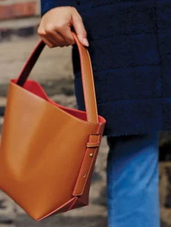 J.McLaughlin Crawford Leather Bucket Bag Vachetta Online