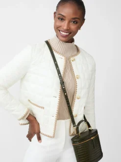 J.McLaughlin Danica Puffer Jacket EgretWhite Outlet