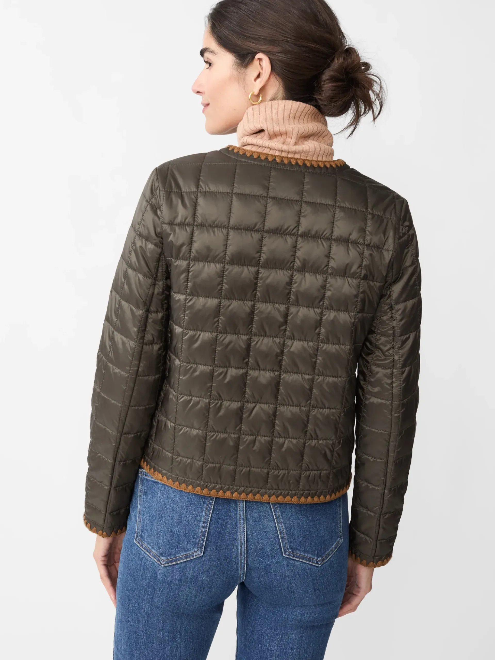 J.McLaughlin Danica Puffer Jacket DarkOlive Fashion