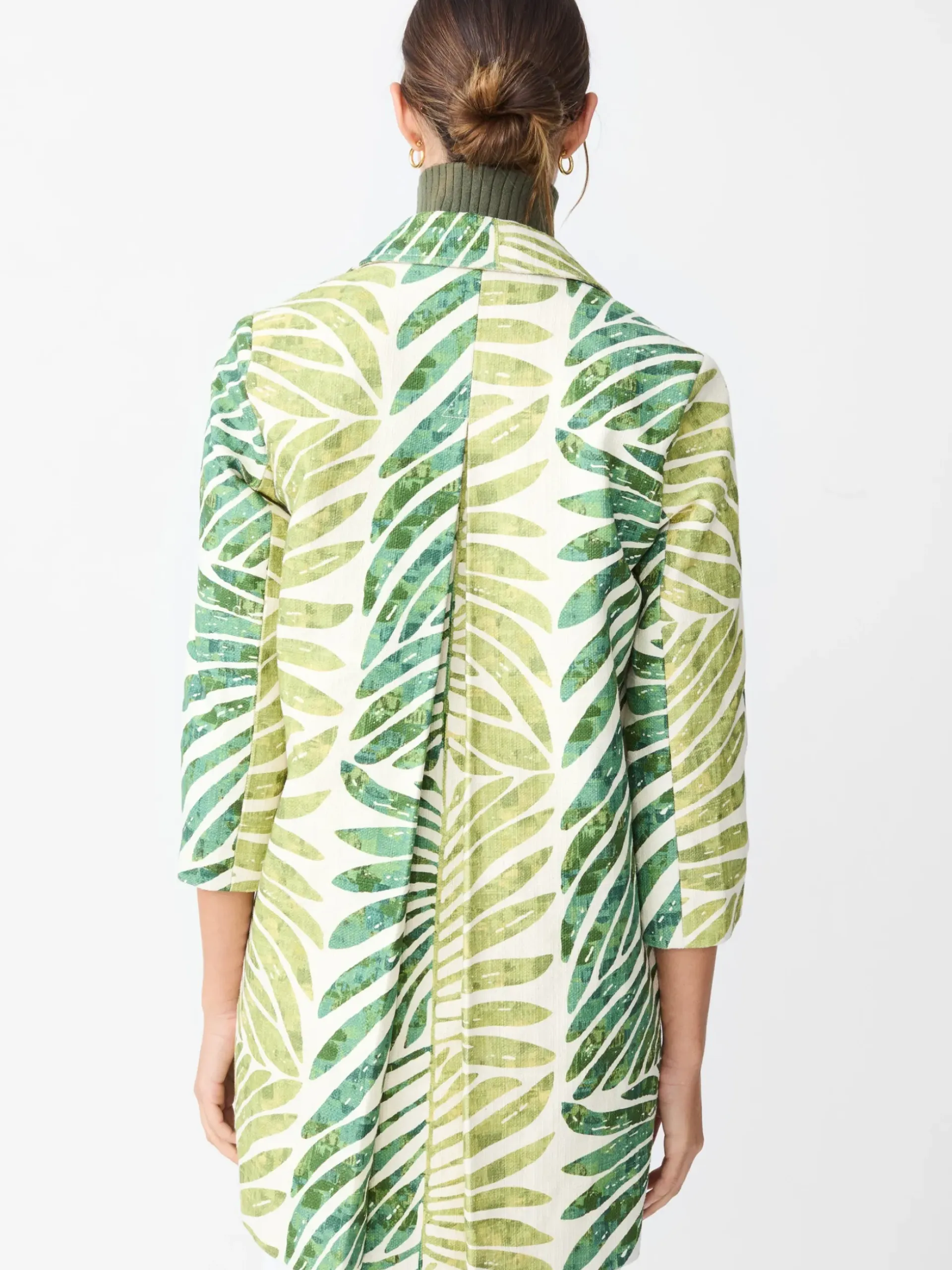 J.McLaughlin Deirdre Coat in Textured Grand Palm Green Best