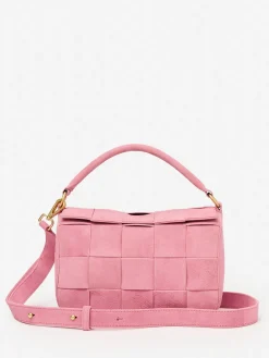 J.McLaughlin Deni Woven Suede Crossbody Pink Discount