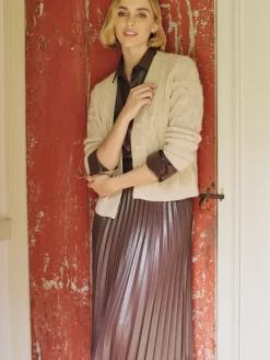 J.McLaughlin Denver Vegan Leather Shirt DarkBrown Clearance