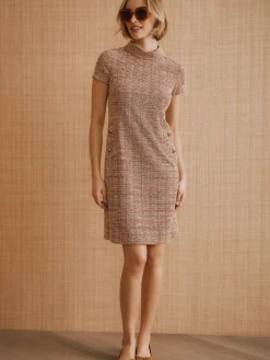 J.McLaughlin Deon Tweed Dress Orange Best