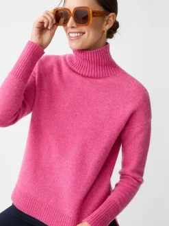 J.McLaughlin Dina Cashmere Turtleneck HeatherBlush Sale