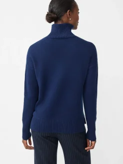 J.McLaughlin Dina Cashmere Turtleneck ClassicNavy Clearance