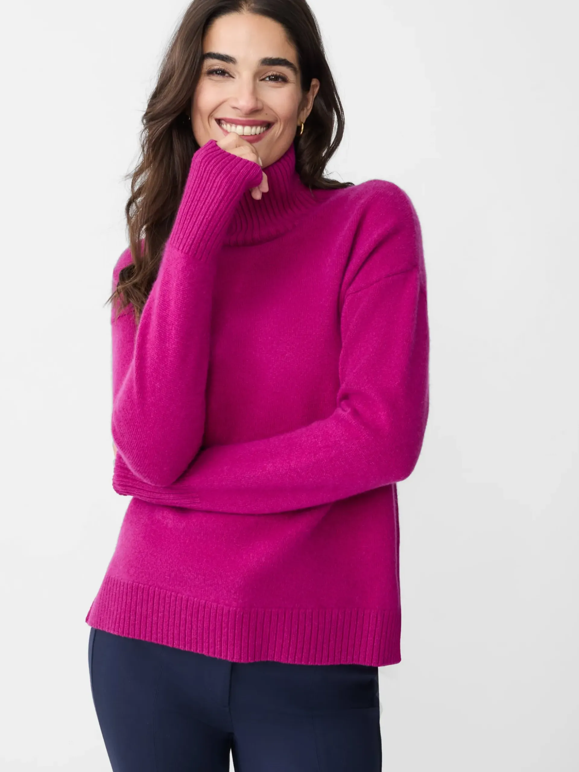 J.McLaughlin Dina Cashmere Turtleneck Violet Discount