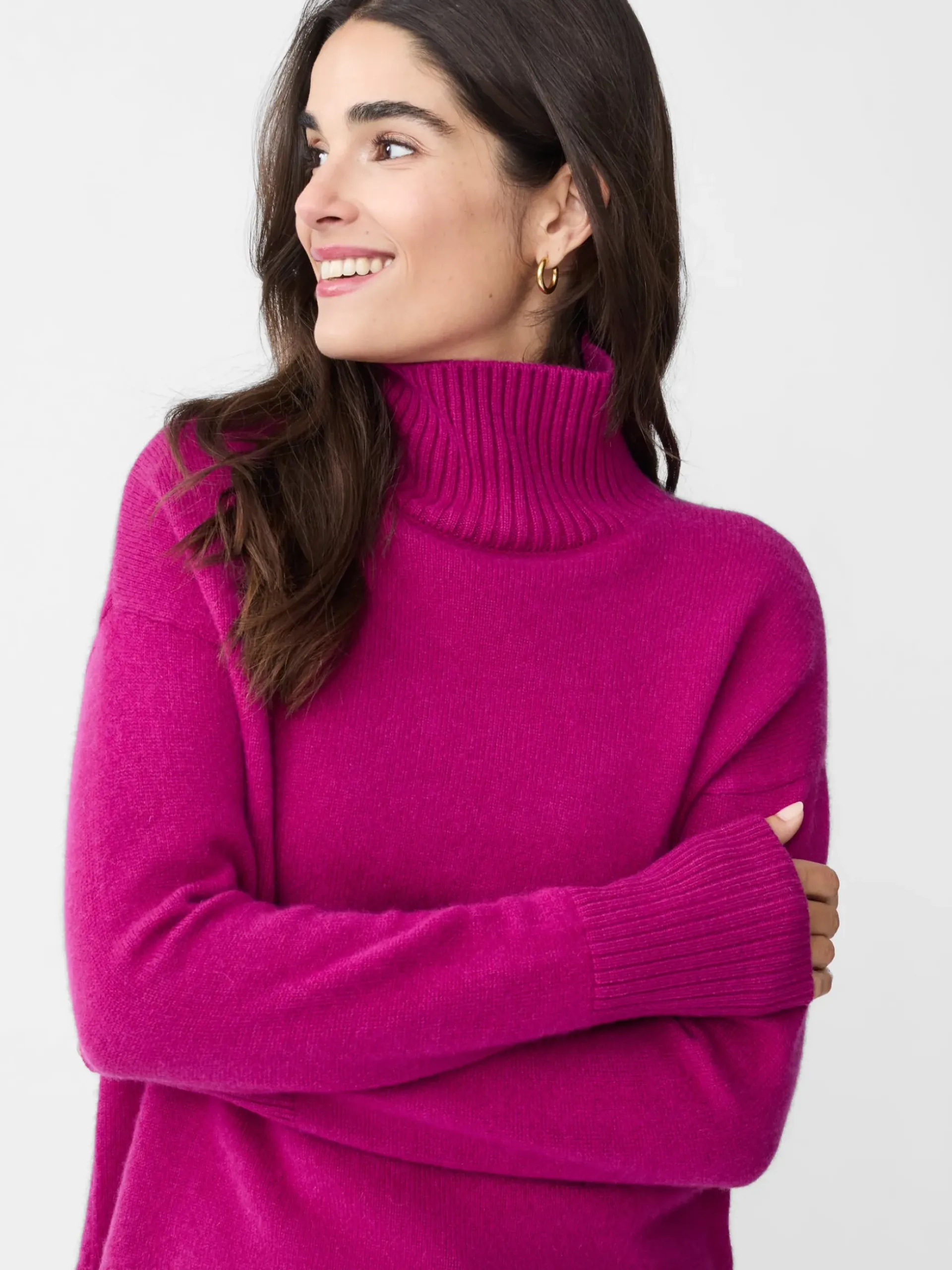 J.McLaughlin Dina Cashmere Turtleneck Violet Discount