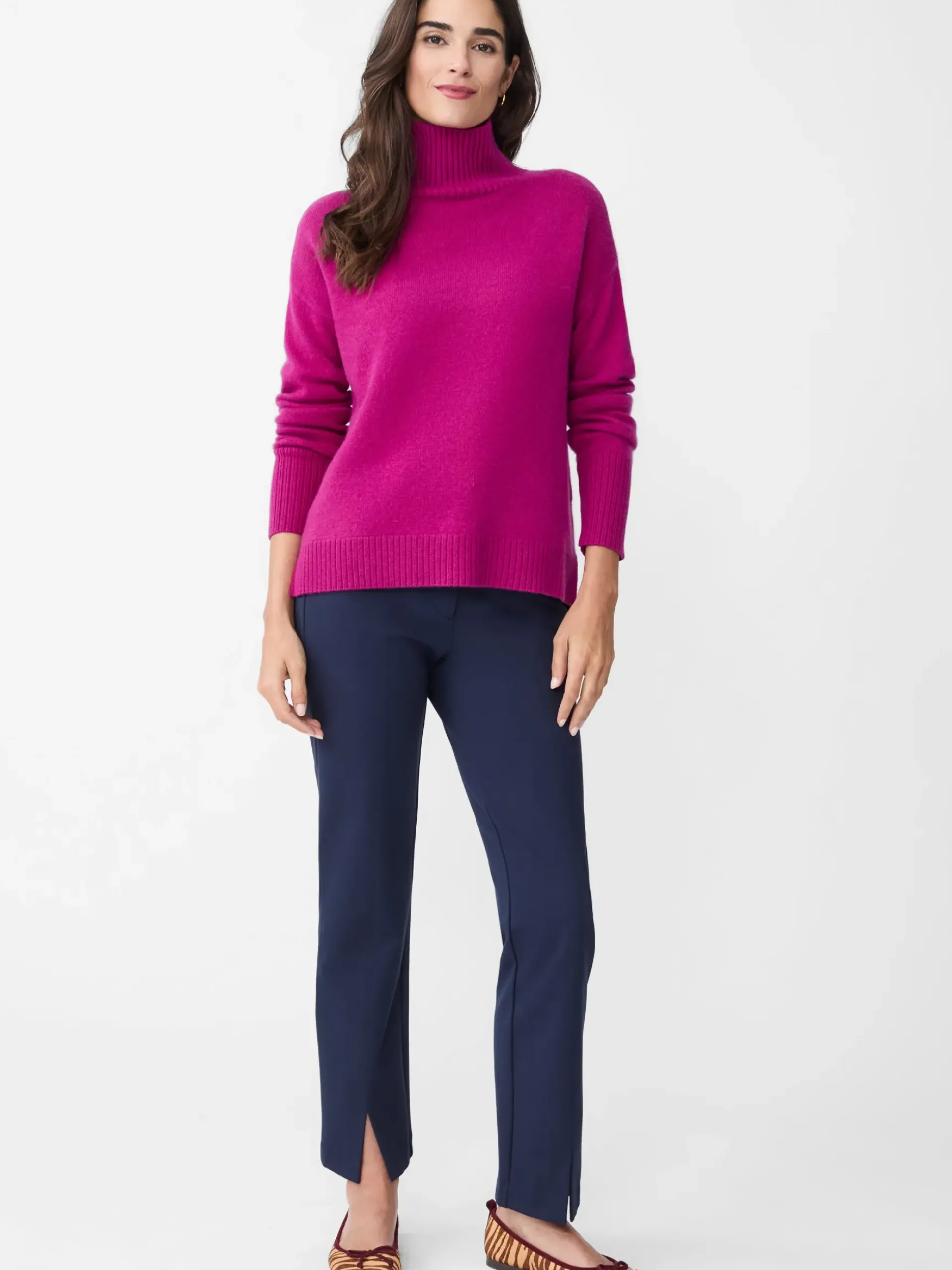 J.McLaughlin Dina Cashmere Turtleneck Violet Discount