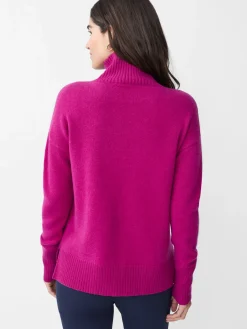 J.McLaughlin Dina Cashmere Turtleneck Violet Discount