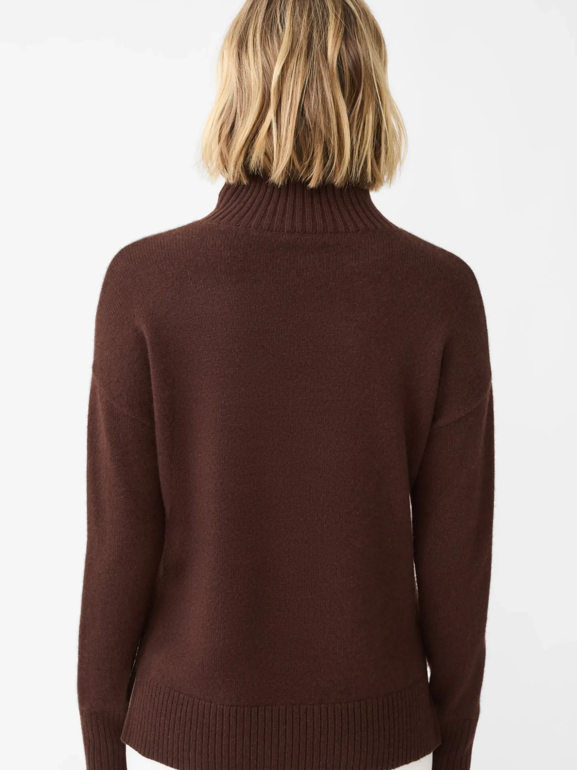 J.McLaughlin Dina Cashmere Turtleneck ChocolateBrown Clearance