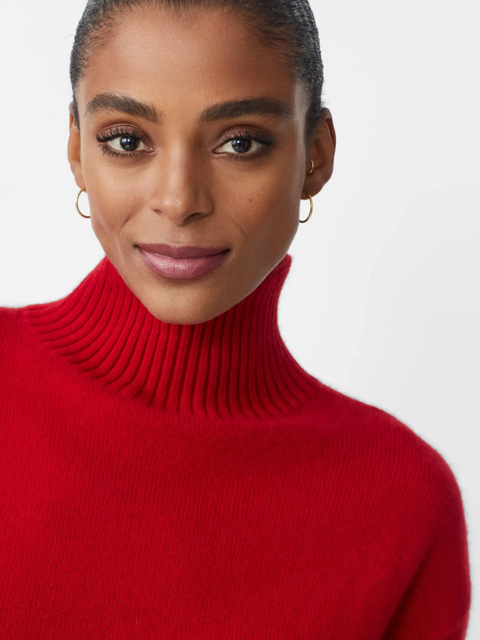 J.McLaughlin Dina Cashmere Turtleneck Rouge Outlet