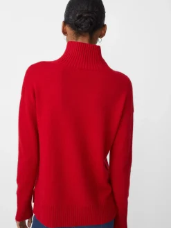 J.McLaughlin Dina Cashmere Turtleneck Rouge Outlet