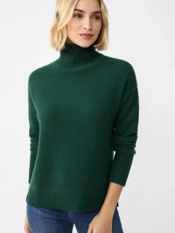 J.McLaughlin Dina Cashmere Turtleneck DeepEmerald Clearance