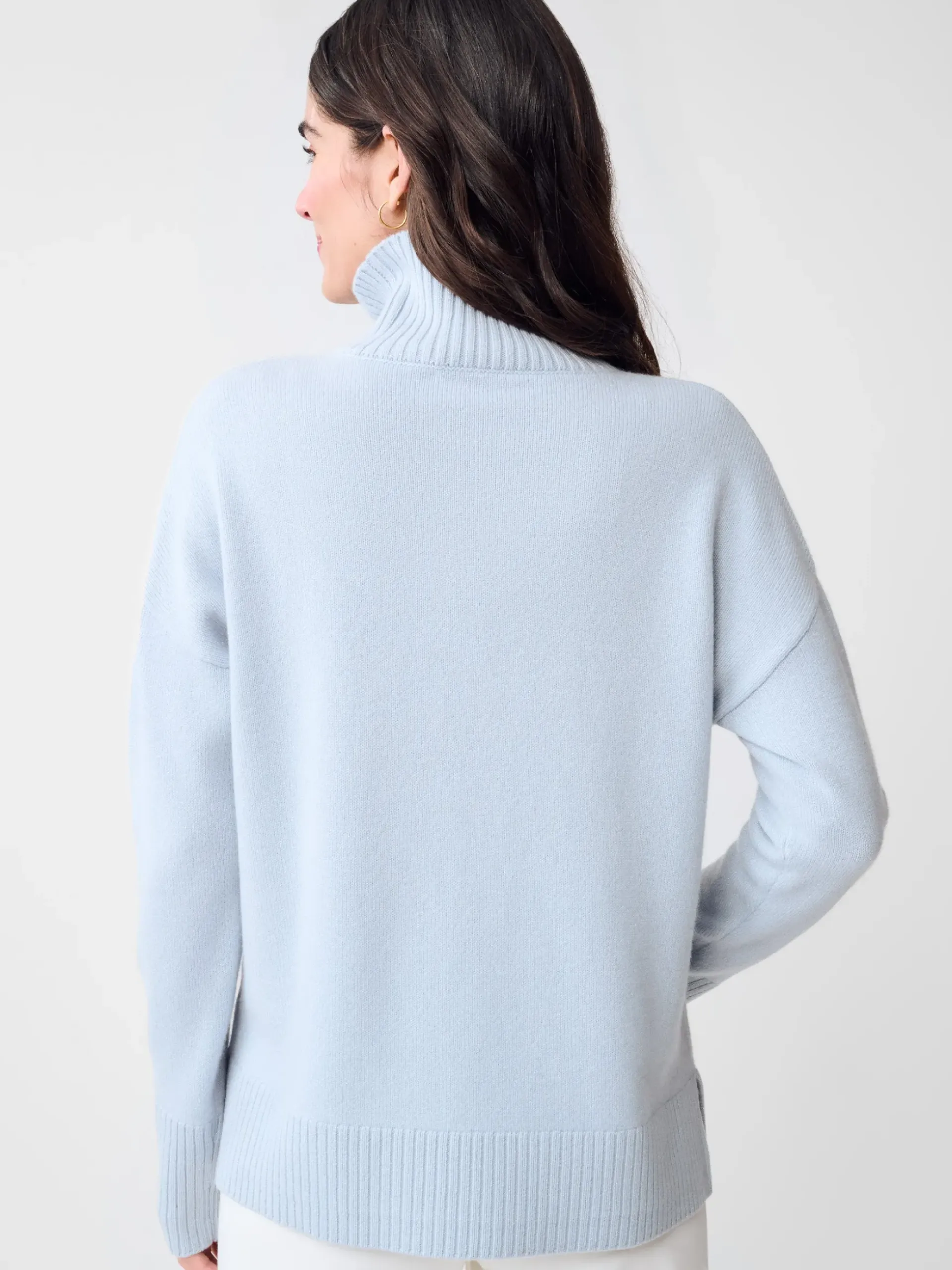J.McLaughlin Dina Metallic Cashmere Sweater PowderBlue Best