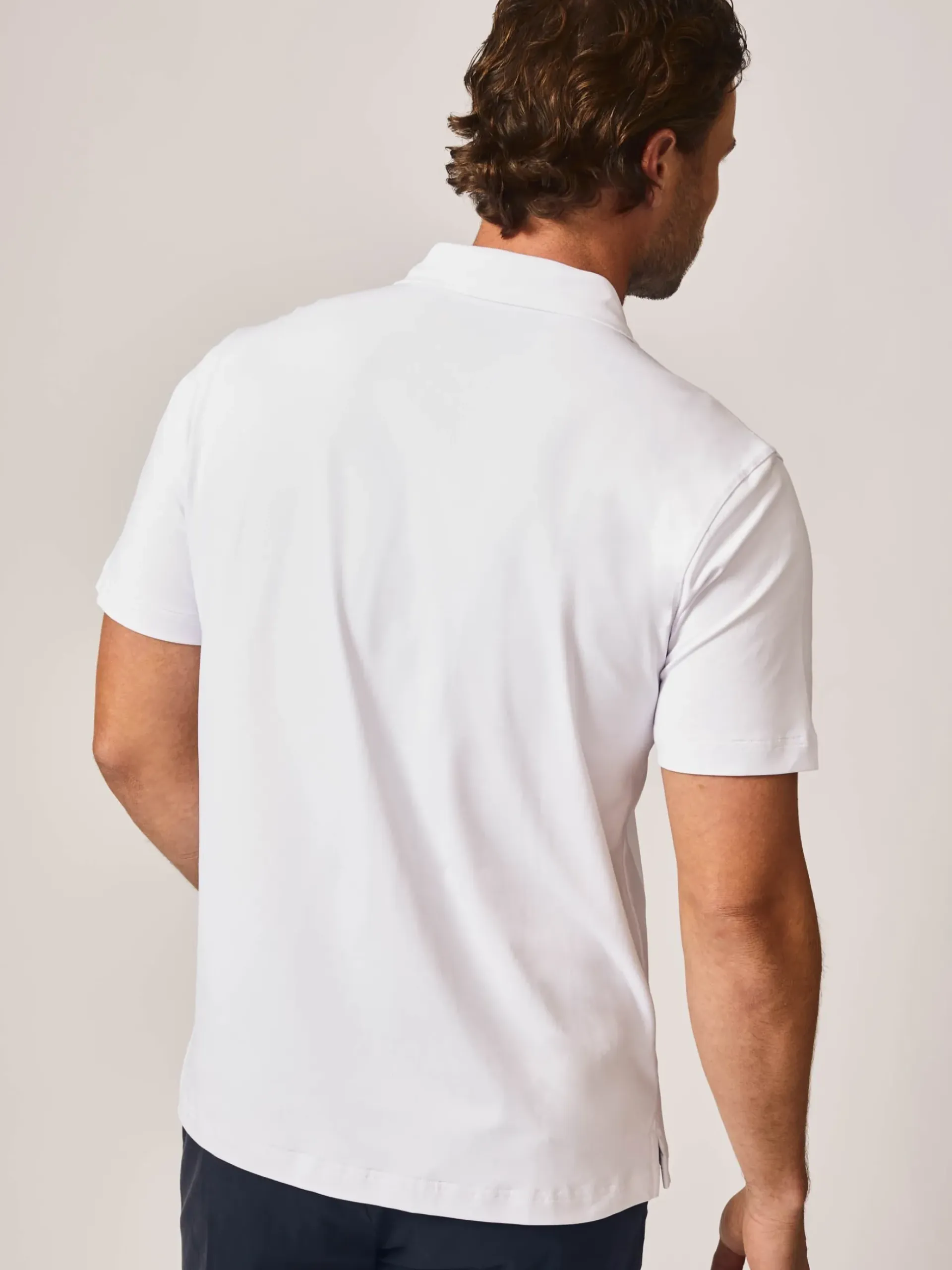 J.McLaughlin Fairhope Performance Polo white Sale