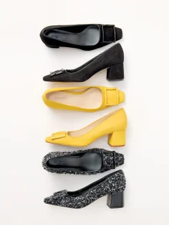 J.McLaughlin Feodora Suede Heels Black Hot