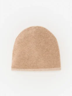 J.McLaughlin Giulia Cashmere Beanie HeatherCamel/HeatherOatmeal Clearance