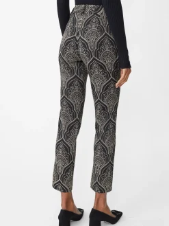 J.McLaughlin Grier Pants in Persian Paisley Jacquard Black/Gold Sale