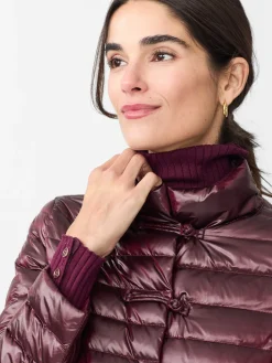J.McLaughlin Hayes Puffer Jacket ShinyWine New