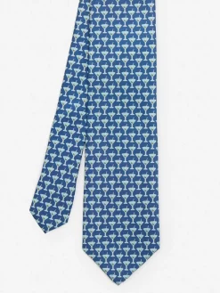 J.McLaughlin Italian Silk Tie in Martini Navy New