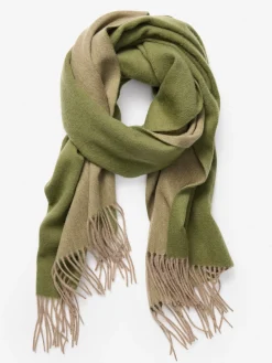 J.McLaughlin Jaipur Cashmere Scarf Olive/Camel Sale