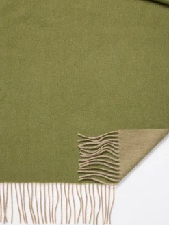 J.McLaughlin Jaipur Cashmere Scarf Olive/Camel Sale