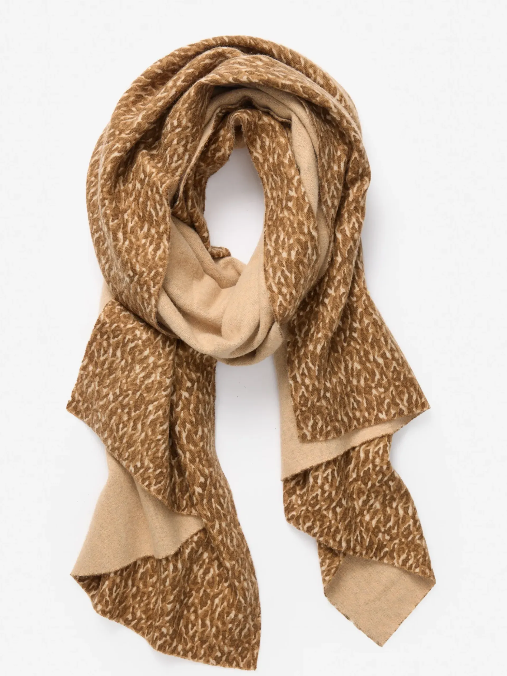 J.McLaughlin Jaipur Cashmere Scarf in Bengal Spot Camel/Brown Online