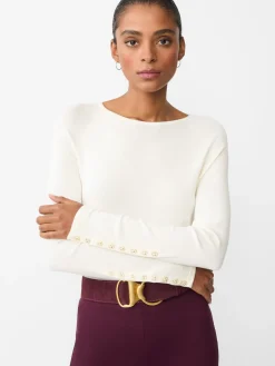 J.McLaughlin Jamey Sweater EgretWhite Sale