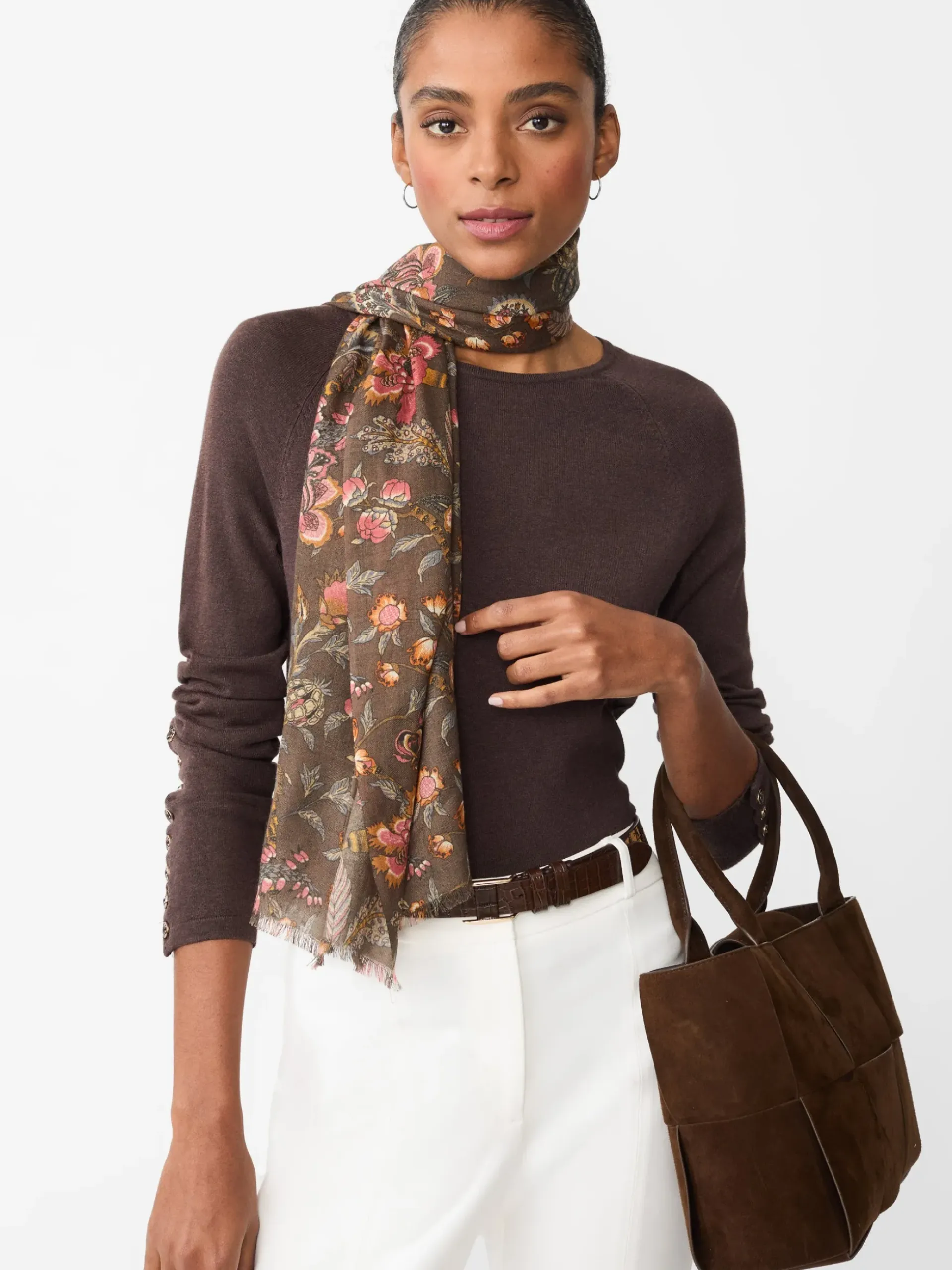 J.McLaughlin Jamey Sweater HeatherBrown Hot