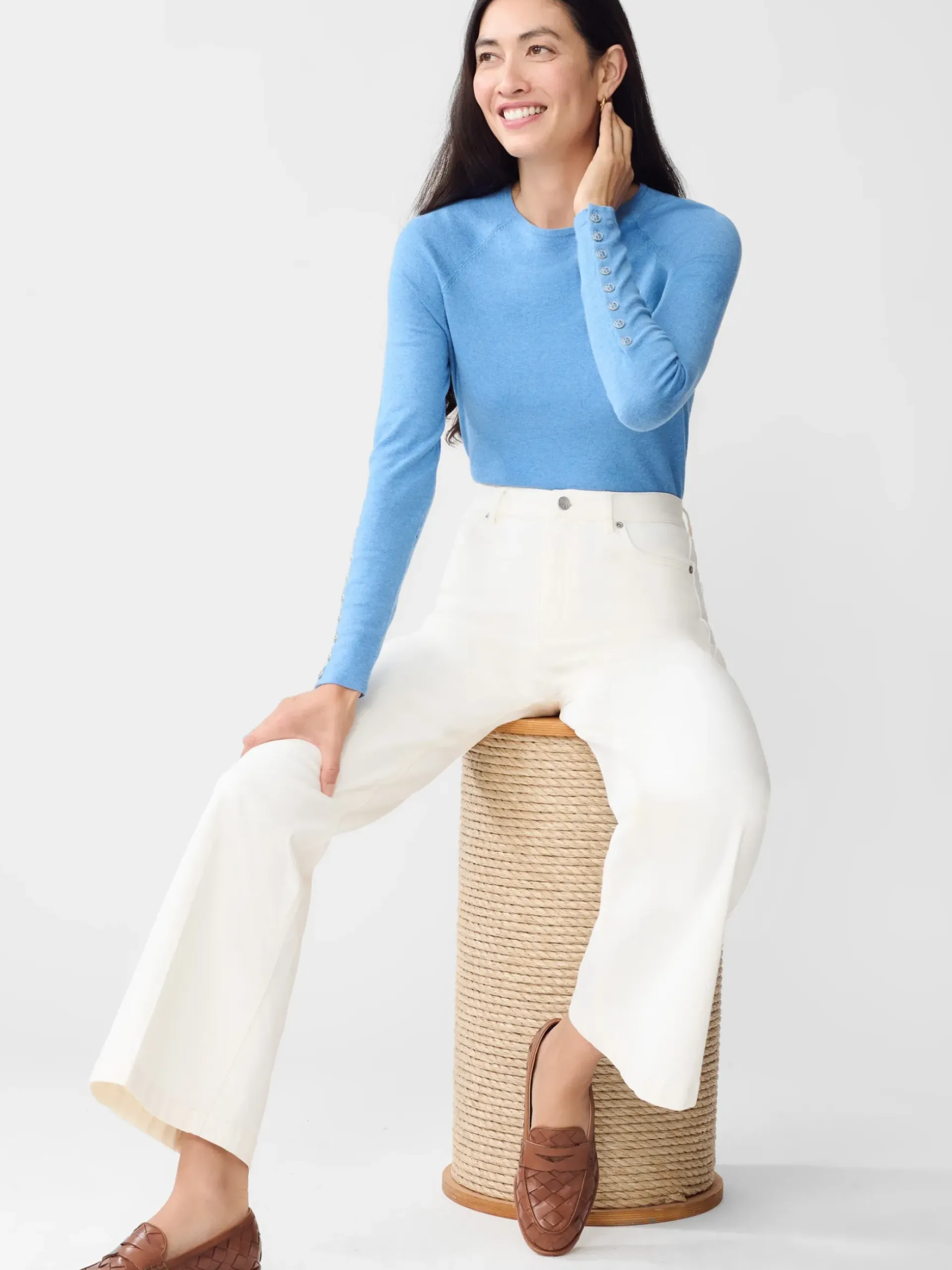 J.McLaughlin Jamey Sweater LightChambray Hot