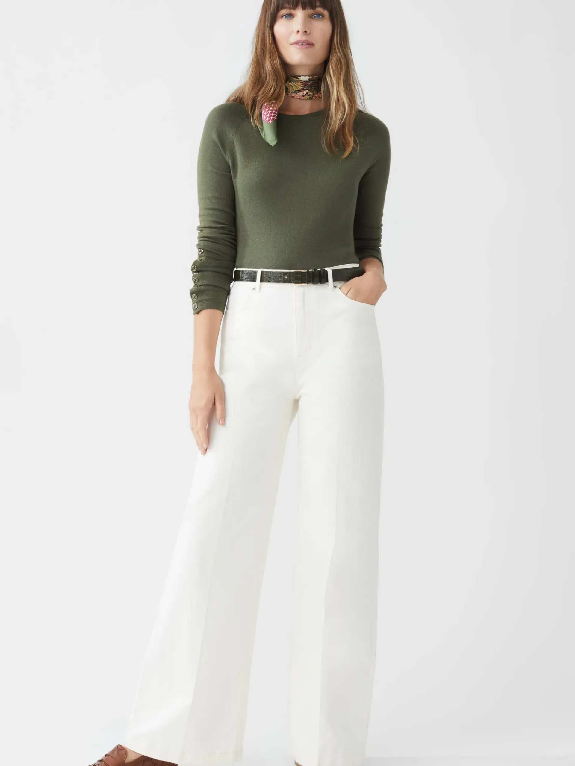 J.McLaughlin Jamey Sweater OliveGreen Clearance
