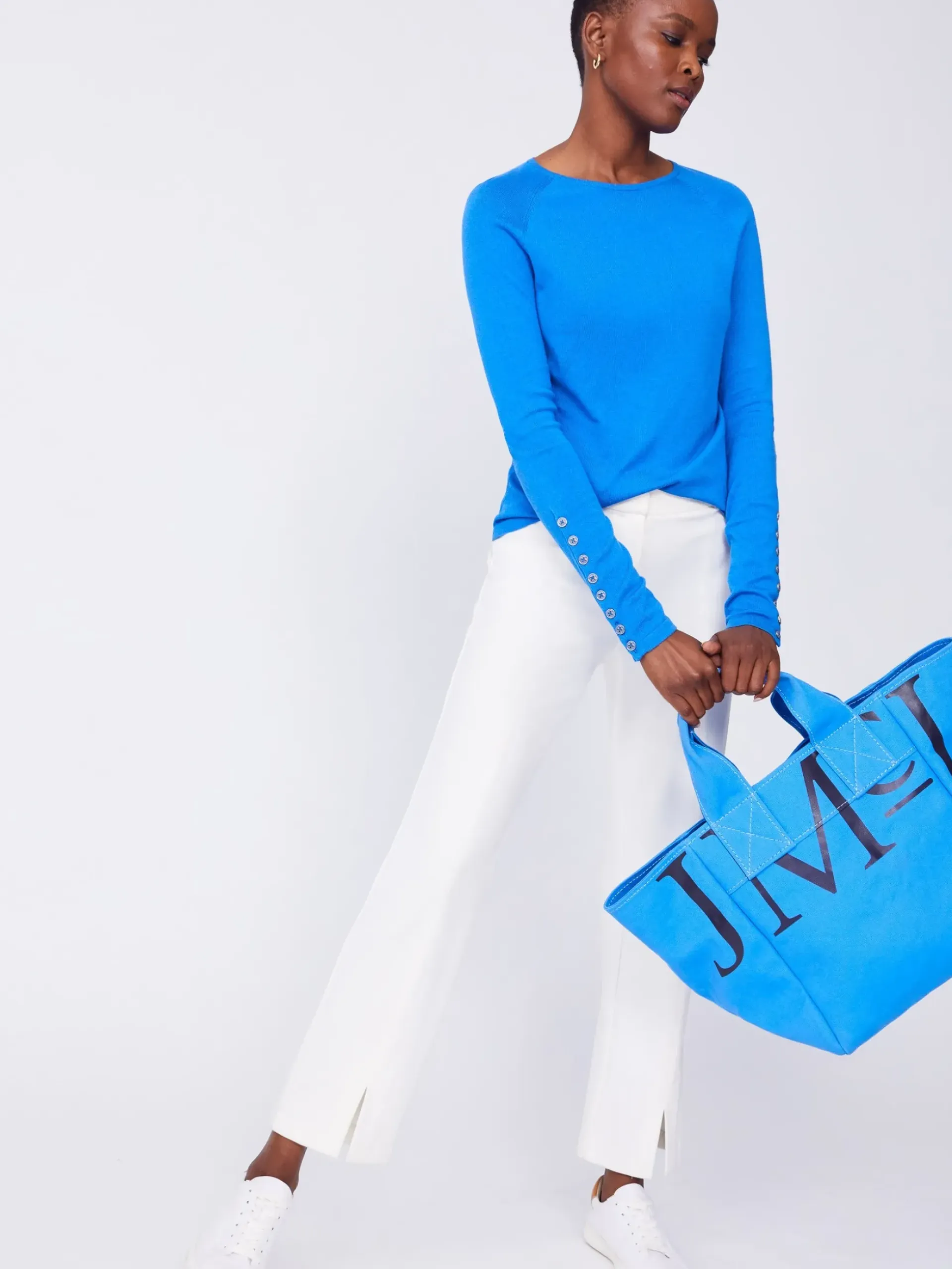 J.McLaughlin Logo Tote Bag JMCBlue Hot