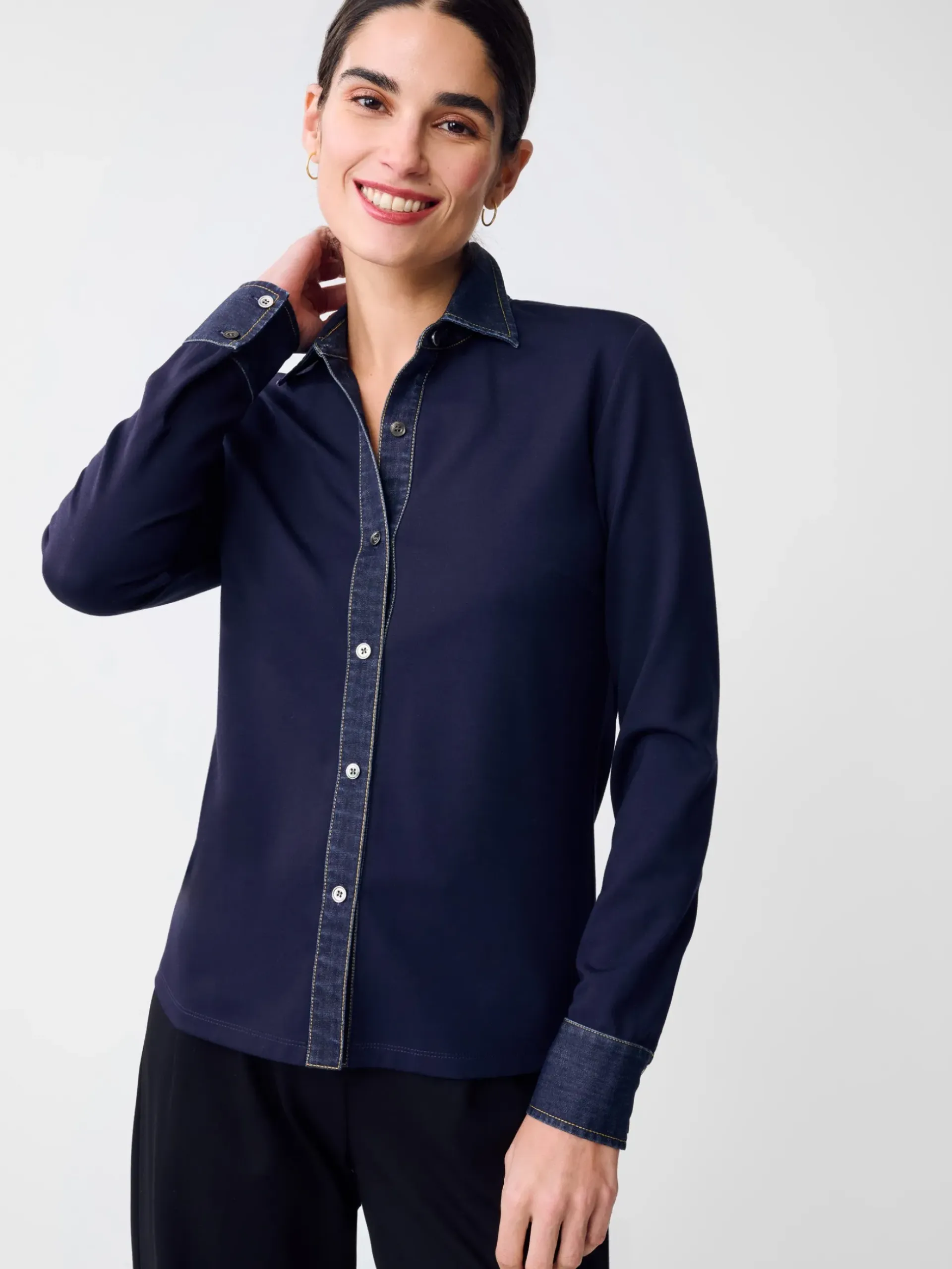 J.McLaughlin Joyann Shirt WinterNavy Hot