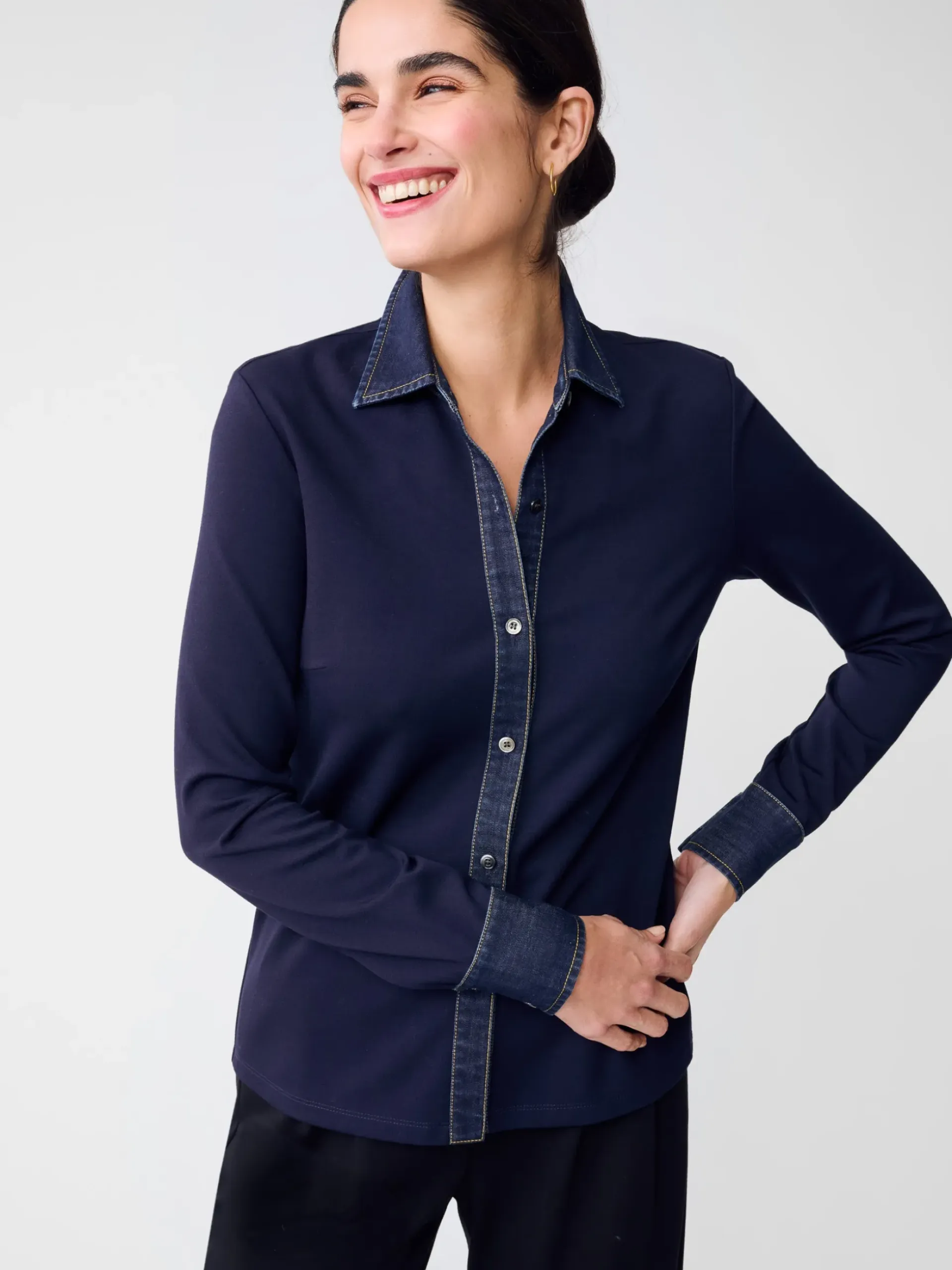 J.McLaughlin Joyann Shirt WinterNavy Hot