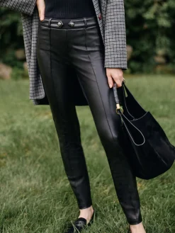 J.McLaughlin Jules Vegan Leather Leggings Black New