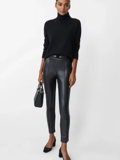 J.McLaughlin Jules Vegan Leather Leggings Black New