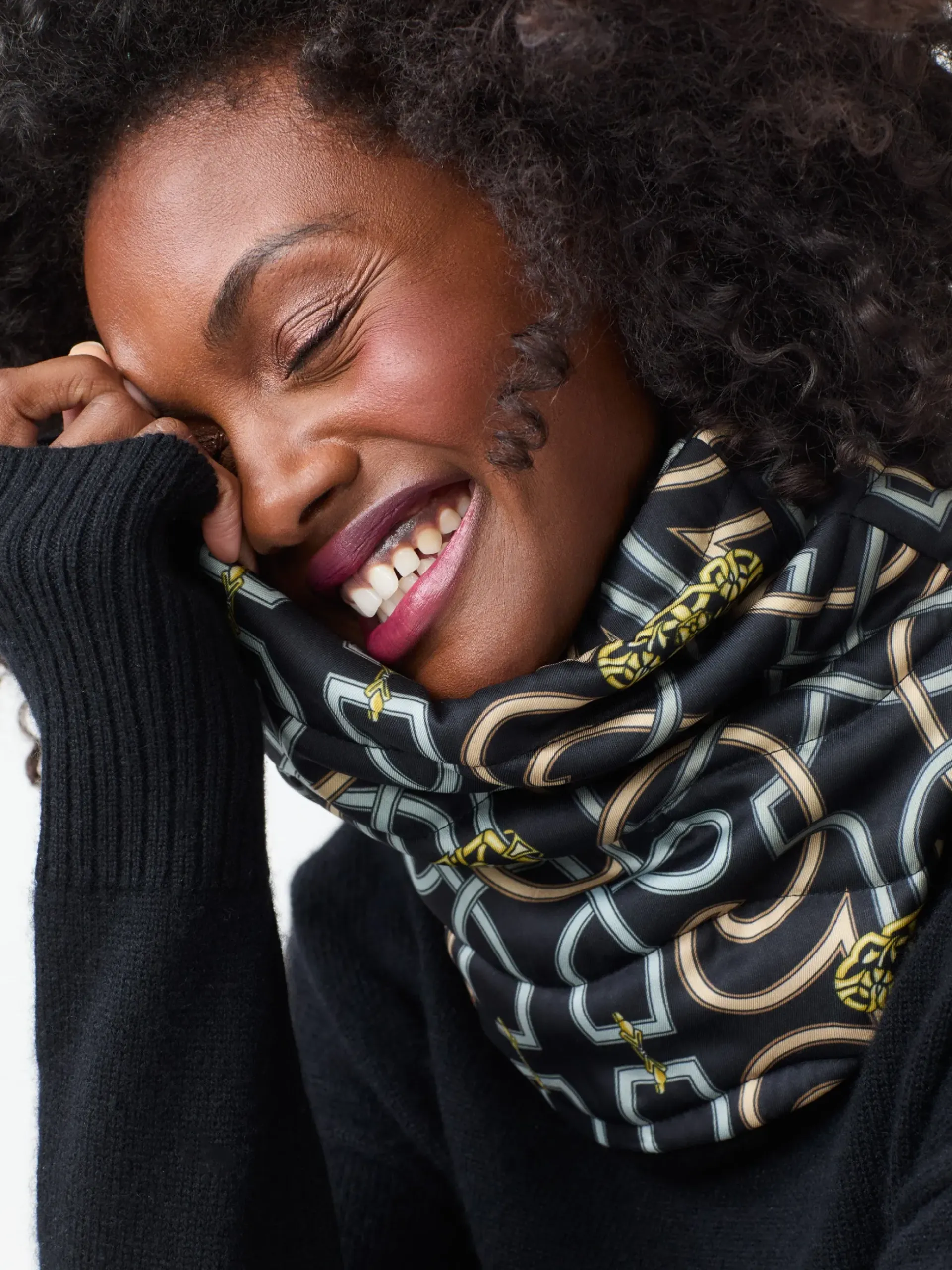 J.McLaughlin Karlie Snood in Neo Beltmore Con Black/Grey/Camel Online