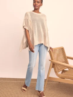 J.McLaughlin Katja Poncho Sand/OffWhite Discount