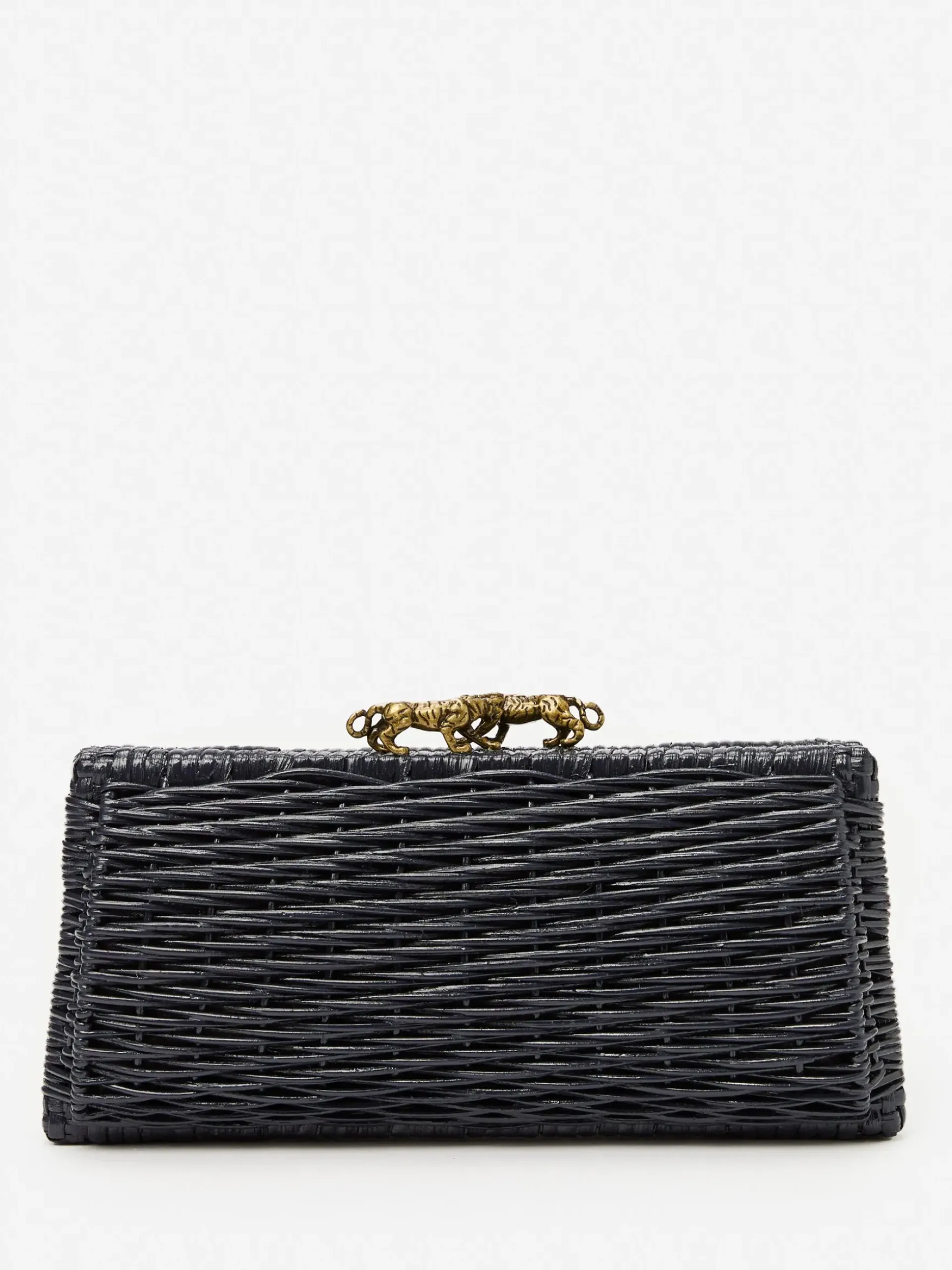 J.McLaughlin Keaton Wicker Clutch Navy Online