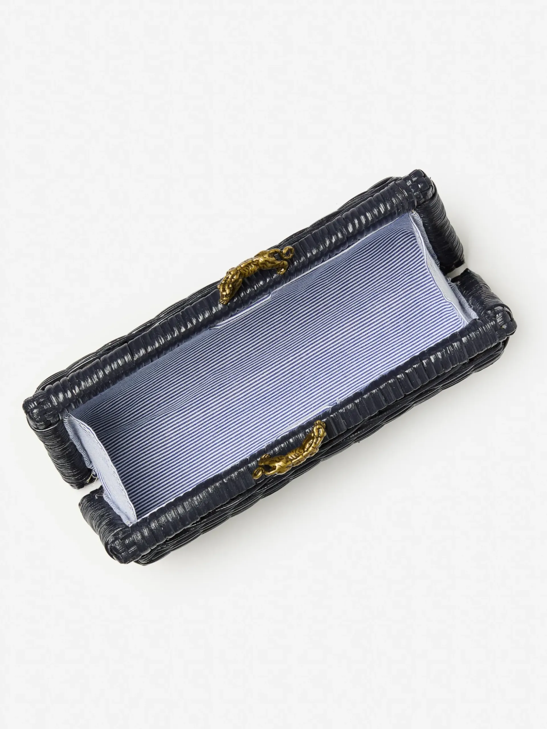 J.McLaughlin Keaton Wicker Clutch Navy Online